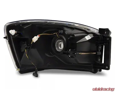 Raxiom Clear Lens Black Housing Axial Series Headlights w/ Sequential LED Bar Dodge Ram 1500 | 2500 | 3500 2006-2009 - R131480