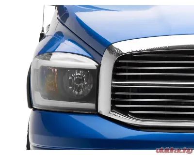 Raxiom Clear Lens Black Housing Axial Series Headlights w/ Sequential LED Bar Dodge Ram 1500 | 2500 | 3500 2006-2009 - R131480