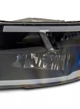 Raxiom Axial Series Clear Lens Black Housing Headlights w/ LED Bar Ram 1500 | 2500 | 3500 w/ Factory Halogen Non-Projector Headlights 2009-2018                                     - R131481 - Image 2