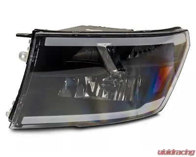 Raxiom Axial Series Clear Lens Black Housing Headlights w/ LED Bar Ram 1500 | 2500 | 3500 w/ Factory Halogen Non-Projector Headlights 2009-2018 - R131481