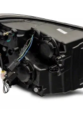 Raxiom Axial Series Clear Lens Black Housing Headlights w/ LED Bar Ram 1500 | 2500 | 3500 w/ Factory Halogen Non-Projector Headlights 2009-2018                                     - R131481 - Image 3