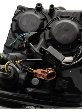 Raxiom Axial Series Clear Lens Black Housing Headlights w/ LED Bar Ram 1500 | 2500 | 3500 w/ Factory Halogen Non-Projector Headlights 2009-2018                                     - R131481 - Image 4