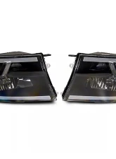 Raxiom Axial Series Clear Lens Black Housing Headlights w/ LED Bar Ram 1500 | 2500 | 3500 w/ Factory Halogen Non-Projector Headlights 2009-2018                                     - R131481 - Image 12