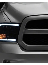 Raxiom Axial Series Clear Lens Black Housing Headlights w/ Sequential LED Bar Ram 1500 | 2500 | 3500 w/ Factory Halogen Non-Projector Headlights 2009-2018                                     - R131482 - Image 7