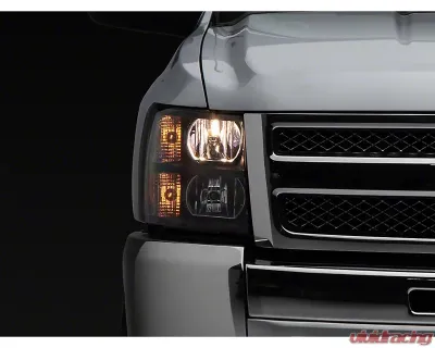Raxiom Clear Lens Black Housing Euro Headlights Chevrolet Silverado 1500 2007-2013 - S112706