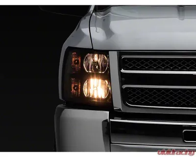 Raxiom Clear Lens Black Housing Euro Headlights Chevrolet Silverado 1500 2007-2013 - S112706