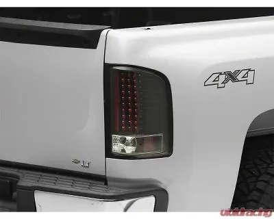 Raxiom Clear Lens Black Housing LED Tail Lights Chevrolet Silverado 1500 2007-2013 - S112716