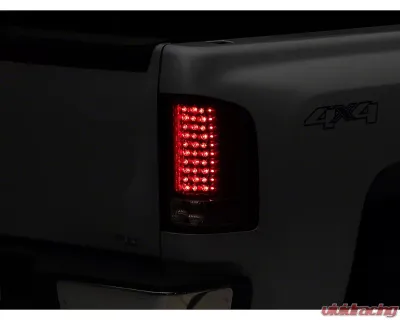 Raxiom Clear Lens Black Housing LED Tail Lights Chevrolet Silverado 1500 2007-2013 - S112716