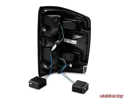 Raxiom Clear Lens Black Housing LED Tail Lights w/ Sequential Turn Signals Chevrolet Silverado 1500 w/ Factory Halogen Tail Lights 2014-2018 - S114457
