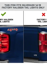 Raxiom Clear Lens Black Housing LED Tail Lights w/ Sequential Turn Signals Chevrolet Silverado 1500 w/ Factory Halogen Tail Lights 2014-2018                                     - S114457 - Image 6