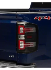 Raxiom Clear Lens Black Housing LED Tail Lights w/ Sequential Turn Signals Chevrolet Silverado 1500 w/ Factory Halogen Tail Lights 2014-2018                                     - S114457 - Image 7