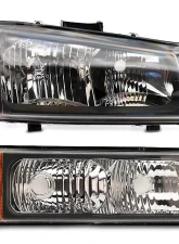 Raxiom Axial Series Clear Lens Chrome Housing OEM Style Replacement Headlights Chevrolet Sivlerado 1500 2003-2006                                     - S122320 - Image 2