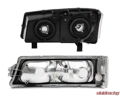 Raxiom Axial Series Clear Lens Chrome Housing OEM Style Replacement Headlights Chevrolet Sivlerado 1500 2003-2006 - S122320