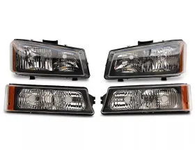 Raxiom Axial Series Clear Lens Chrome Housing OEM Style Replacement Headlights Chevrolet Sivlerado 1500 2003-2006