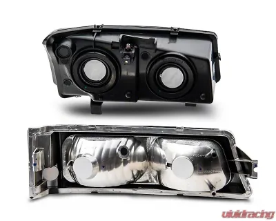 Raxiom Axial Series Smoked Lens Chrome Housing OEM Style Replacement Headlights Chevrolet Sivlerado 1500 2003-2006 - S122321