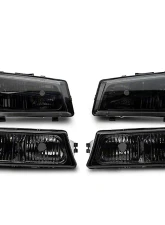 Raxiom Axial Series Smoked Lens Chrome Housing OEM Style Replacement Headlights Chevrolet Sivlerado 1500 2003-2006                                     - S122321 - Image 4