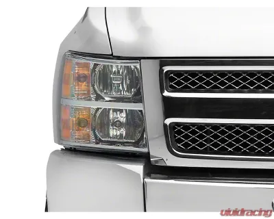 Raxiom Axial Series Clear Lens Chrome Housing OEM Style Replacement Headlights Chevrolet Silverado 1500 | 2500 | 3500 2007-2014 - S122323