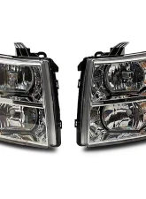 Raxiom Axial Series Clear Lens Chrome Housing OEM Style Replacement Headlights Chevrolet Silverado 1500 | 2500 | 3500 2007-2014                                     - S122323 - Image 11