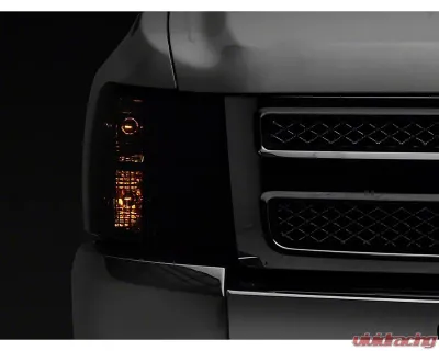 Raxiom Axial Series Smoked Lens Chrome Housing OEM Style Replacement Headlights Chevrolet Silverado 1500 | 2500 | 3500 2007-2014 - S122324