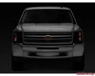 Raxiom Axial Series Smoked Lens Chrome Housing OEM Style Replacement Headlights Chevrolet Silverado 1500 | 2500 | 3500 2007-2014 - S122324