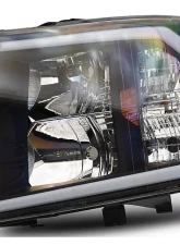 Raxiom Axial Series Clear Lens Black Housing Headlights w/ LED Bar Chevrolet Silverado 1500 2007-2013                                     - S138003 - Image 2