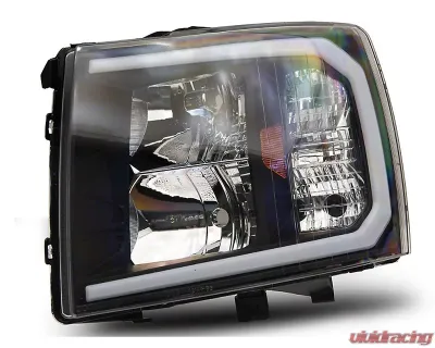 Raxiom Axial Series Clear Lens Black Housing Headlights w/ LED Bar Chevrolet Silverado 1500 2007-2013 - S138003