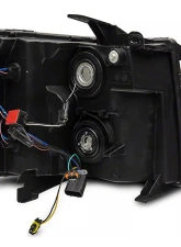 Raxiom Axial Series Clear Lens Black Housing Headlights w/ LED Bar Chevrolet Silverado 1500 2007-2013                                     - S138003 - Image 3