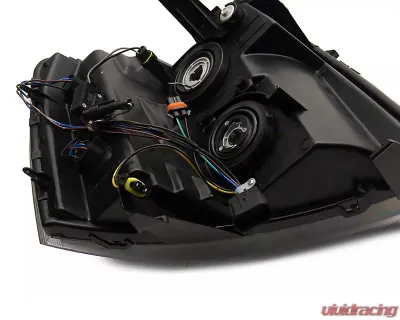 Raxiom Axial Series Clear Lens Black Housing Headlights w/ LED Bar Chevrolet Silverado 1500 2007-2013 - S138003