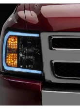 Raxiom Axial Series Clear Lens Black Housing Headlights w/ LED Bar Chevrolet Silverado 1500 2007-2013                                     - S138003 - Image 7