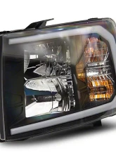 Raxiom Axial Series Clear Lens Black Housing Headlights w/ Sequential LED Bar Chevrolet Silverado 1500 2007-2013                                     - S138004 - Image 2