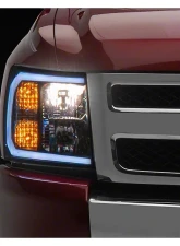 Raxiom Axial Series Clear Lens Black Housing Headlights w/ Sequential LED Bar Chevrolet Silverado 1500 2007-2013                                     - S138004 - Image 7