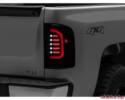 Raxiom Axial Series Smoked Lens Black Housing LED Tail Lights Chevrolet Silverado 1500 | 2500 | 3500 2007-2014 - S150366