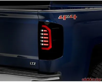 Raxiom Axial Series Smoked Lens Black Housing LED Tail Lights Chevrolet Silverado 1500 2014-2018 - S151298