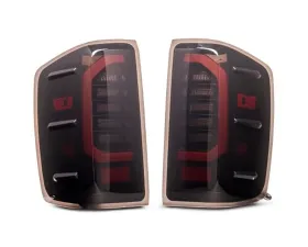 Raxiom Axial Series Smoked Lens Black Housing LED Tail Lights Chevrolet Silverado 1500 2014-2018