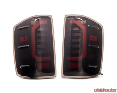 Raxiom Axial Series Smoked Lens Black Housing LED Tail Lights Chevrolet Silverado 1500 2014-2018 - S151298