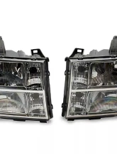Raxiom Axial Series Clear Lens Chrome Housing OEM Style Replacement Headlights GMC Sierra 1500 | 2500 | 3500 2007-2014                                     - S518298 - Image 4