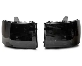 Raxiom Axial Series Smoked Lens Chrome Housing OEM Style Replacement Headlights GMC Sierra 1500 | 2500 | 3500 2007-2014