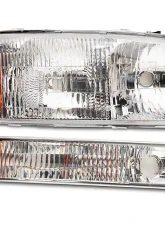 Raxiom Axial Series Clear Lens Chrome Housing OEM Style Replacement Headlights GMC Sierra 1500 1999-2006                                     - S518302 - Image 2