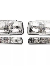 Raxiom Axial Series Clear Lens Chrome Housing OEM Style Replacement Headlights GMC Sierra 1500 1999-2006                                     - S518302 - Image 4