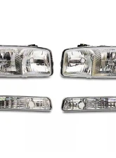 Raxiom Axial Series Clear Lens Chrome Housing OEM Style Crystal Replacement Headlights GMC Sierra 1500 1999-2006                                     - S518303 - Image 4