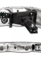 Raxiom Axial Series Smoked Lens Chrome Housing OEM Style Crystal Replacement Headlights GMC Sierra 1500 1999-2006                                     - S518304 - Image 3