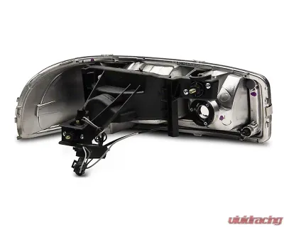 Raxiom Axial Series Clear Lens Black Housing Headlights w/ LED Bar GMC Sierra 1500 1999-2006 - S531789