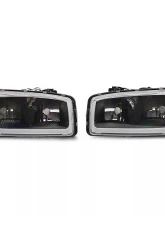 Raxiom Axial Series Clear Lens Black Housing Headlights w/ LED Bar GMC Sierra 1500 1999-2006                                     - S531789 - Image 5
