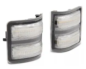 Raxiom Axial Series Clear Lens LED Switchback Side Mirror Marker Lamps Ford F-250 | F-350 Super Duty 2011-2016