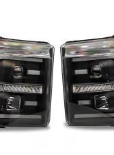 Raxiom Clear Lens Black Housing LED Projector Headlights w/ Switchback Turn Signals Ford F-250 | F-350 Super Duty 2011-2016                                     - SD3620 - Image 12