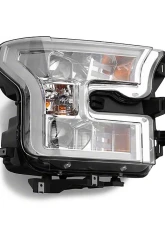 Raxiom Clear Lens Chrome Housing Projector Headlights w/ LED Accent Ford F-150 w/ Factory Halogen Headlights 2015-2017                                     - T542715 - Image 2