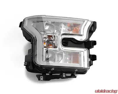 Raxiom Clear Lens Chrome Housing Projector Headlights w/ LED Accent Ford F-150 w/ Factory Halogen Headlights 2015-2017 - T542715