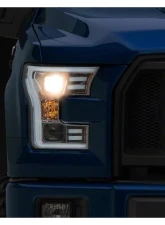 Raxiom Clear Lens Chrome Housing Projector Headlights w/ LED Accent Ford F-150 w/ Factory Halogen Headlights 2015-2017                                     - T542715 - Image 7