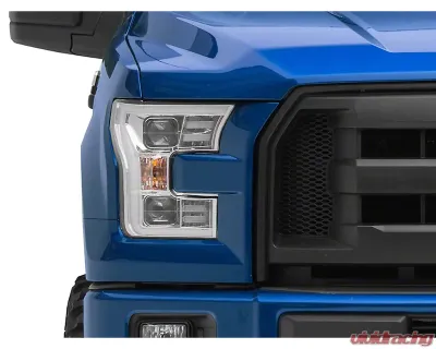 Raxiom Clear Lens Chrome Housing Projector Headlights w/ LED Accent Ford F-150 w/ Factory Halogen Headlights 2015-2017 - T542715