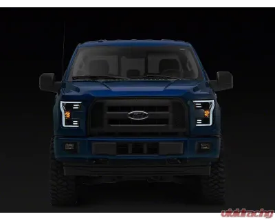 Raxiom Clear Lens Chrome Housing Projector Headlights w/ LED Accent Ford F-150 w/ Factory Halogen Headlights 2015-2017 - T542715